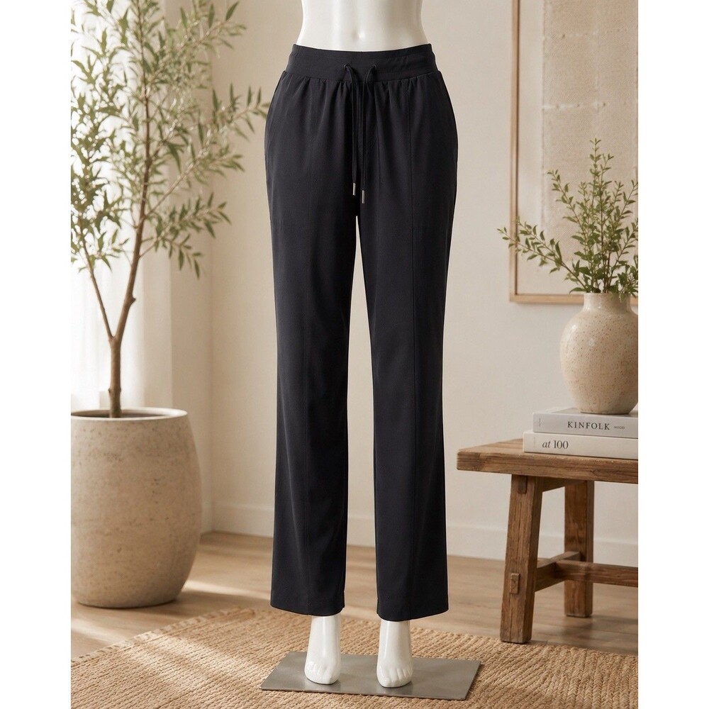 Sweaty Betty Women’s Black Drawstring Straight Leg Track Pants SZ M
